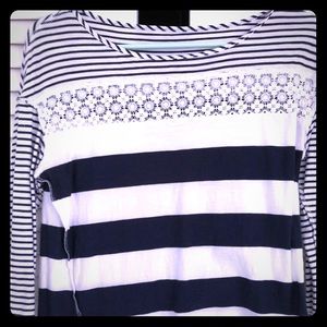 Navy/white Lauren Conrad long sleeve